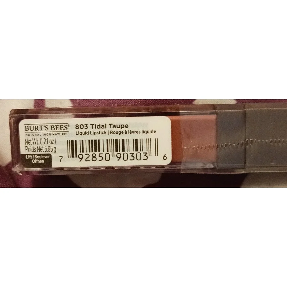 NEW Burt's Bees Liquid Lipstick, Tidal Taupe (803)